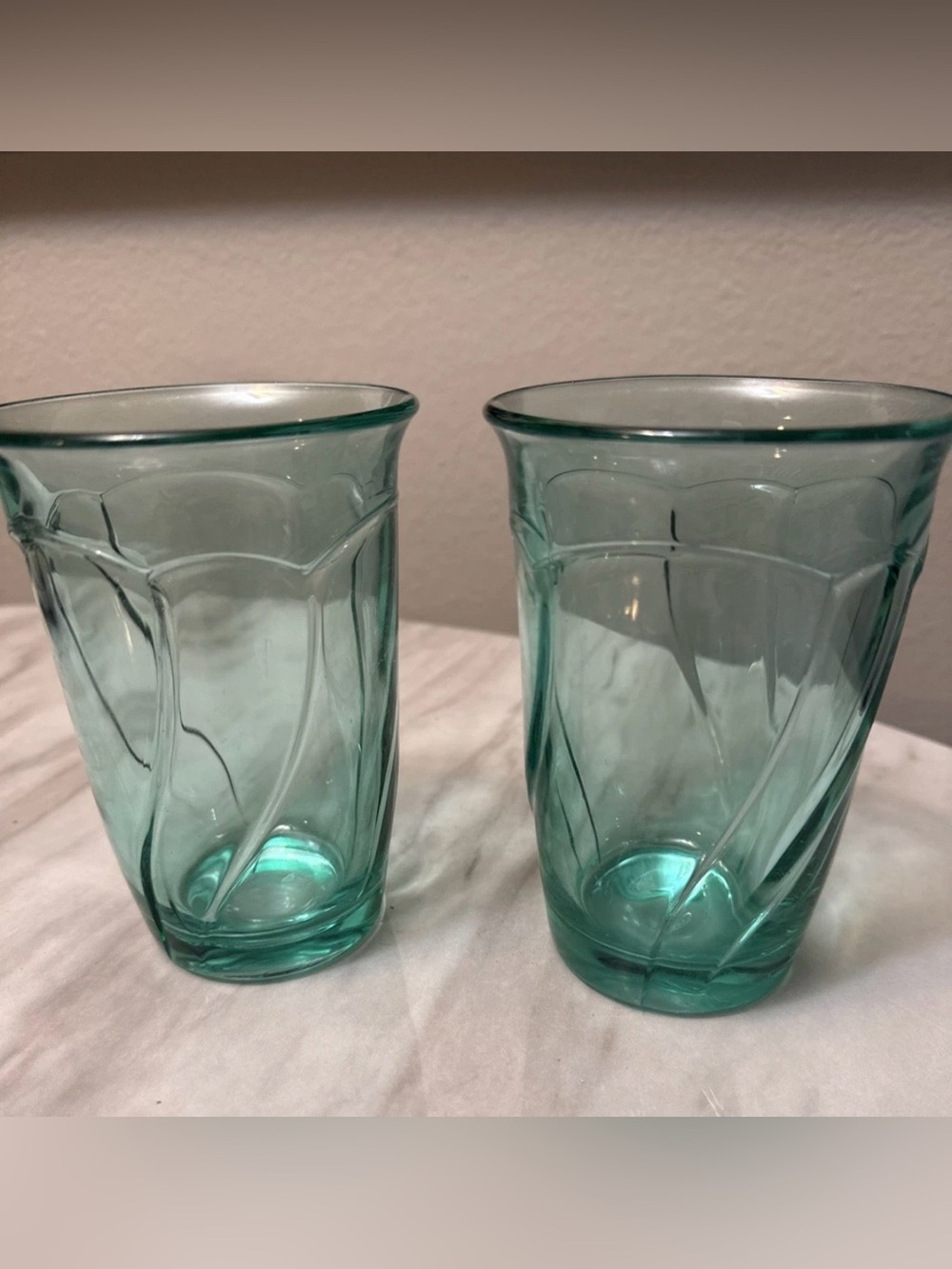 Noritake In Sweet Swirl Aqua 2 Tumbler Glasses